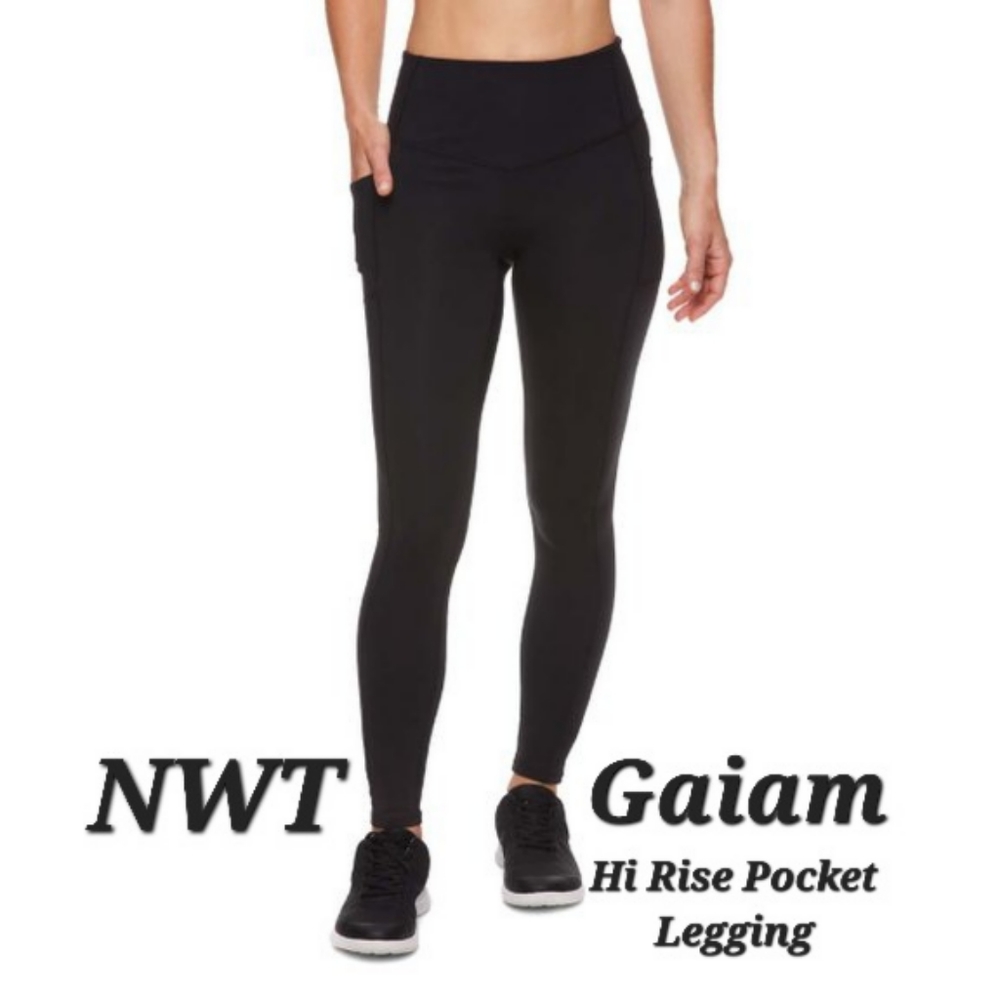 NWT Gaiam Hi Rise Pocket Legging